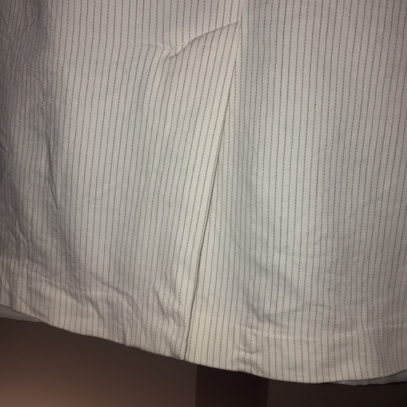 White/Brown Pin Stripe Skirt - Picture 5 of 8